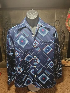 Impresionante Camisa de Bolos DaVinci Delfina Disco De Colección Años 60/70 Talla Mediana - Imagen 1 de 15