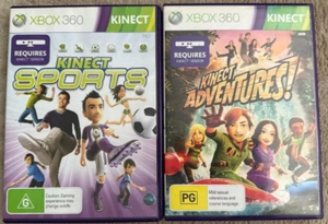 Kinect Sports/Adventures Bundle - Xbox 360 - Kinect - Free Postage - Picture 1 of 1