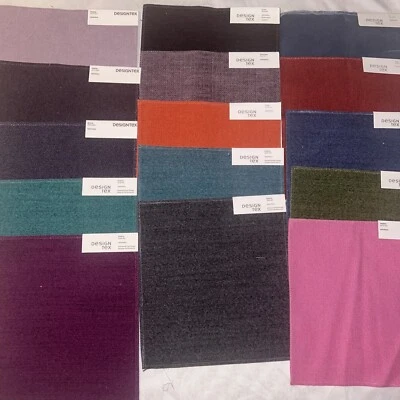 DESIGN TEX Designer Interior Upholstery Samples 15 Swatches Performance Velvet - Image 1 of 4