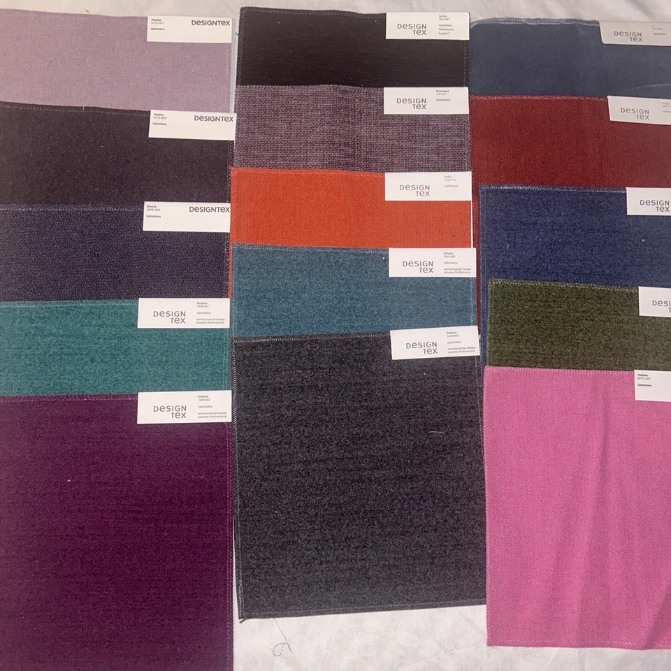 DESIGN TEX Designer Interior Upholstery Samples 15 Swatches Performance Velvet - Image 1 of 4