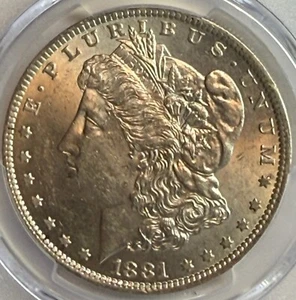 1881-O Morgan Dollar PCGS MS62 - Cartwheel Luster Throughout - Picture 1 of 4