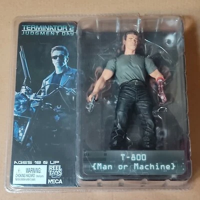 T-800 Man or Machine  Terminator 2 Judgment Day NECA REEL TOYS Figure NEW sealed - Image 1 of 4