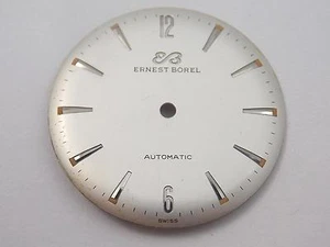 Mens Ernest Borel Vintage Watch Dial 28.5mm Silver Markers Automatic Pearl NOS - Picture 1 of 1