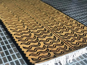 Handknotted Tibetan Tiger Rug Carpet Runner - Wool- 2x6ft - 60x180m- Handmade - Picture 1 of 5