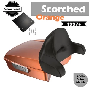 Rushmore Chopped Tour Pack Wrap Around SCORCHED ORANGE For Harley/Softail 97+ - Picture 1 of 12