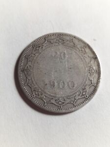 1900 Terre-Neuve 20c argent sterling époque victorienne pièce pré-confédération