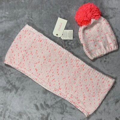 BILLIEBLUSH size T2 Baby Toddler Hat & Scarf 2PC Matching Set Pink Knit NWT - Image 1 of 4