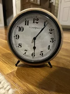 George Oliver Analog Wood Quartz Table Top Clock W/easel Legs Whitewash/natural - Picture 1 of 12