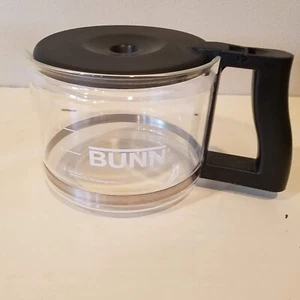 BUNN 10 Tassen Ersatz Kaffeekanne Karaffe Glas Schwarz Top Griff - Bild 1 von 6