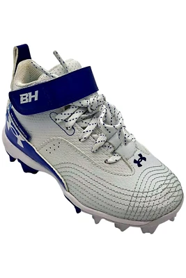Botines de goma Under Armour Harper 7 Mid Junior azul/blanco para niños pequeños Foto 1 de 3