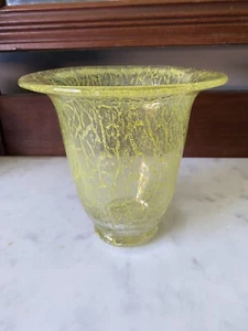Vintage Kunst Glas Vase 6” T mal 6” W Quer Designed By Karl Weidmann Germany - Bild 1 von 2