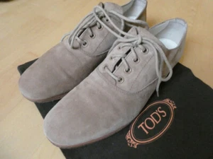 Tod's Halbschuhe Schnürschuhe, Wildleder, innen Glattleder, beige Gr: 38 topp - Bild 1 von 5