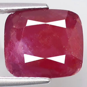 10.73 Ct. Outatanding Natural Red Ruby Mozambique Cushion Ravishing Heated