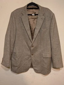 J. PRESS  TWEED Herringbone Wool? Blazer Sport Coat Jacket - 48 LNG? (READ) - Picture 1 of 9