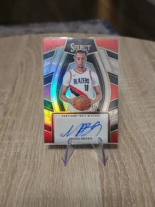 MOSES BROWN 2023-24 SELECT SILVER PRIZM AUTOGRAPH TRAIL BLAZERS AUTO - Picture 1 of 2