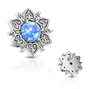 Piercing Microdermal Flor Opalita Azul - Imagen 1 de 1