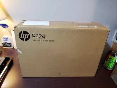 HP P224 22" FHD WLED LCD Monitor 1920x1080 VGA DP HDMI 16:9 NEW IN BOX - Image 1 of 4