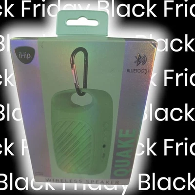 ALTAVOZ BLUETOOTH INALÁMBRICO ~ NUEVO iHip QUAKE, VERDE CON CARIBINEER Foto 1 de 3