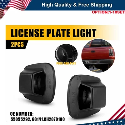 Repuesto de carcasa de luz de matrícula negra para 06-09 Mitsubishi Raider 2-20x Foto 1 de 4