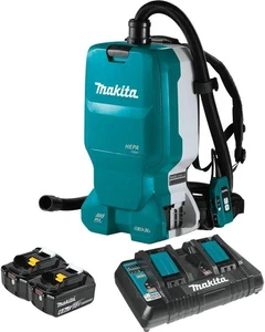 Neu Makita XCV18PTX 18V X2 LXT HEPA Filter Rucksack Trocken Staubabsaugung Kit - Bild 1 von 12