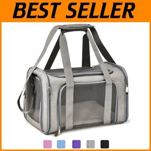 Spacious Puppy Carrier - Grey, 20"L x 13"W x 13"H - Picture 1 of 9