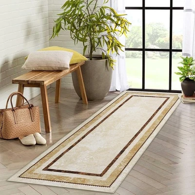 Alfombras modernas lavables para sala de estar antideslizante alfombra de piso con bordes suaves de pelo bajo Foto 1 de 4