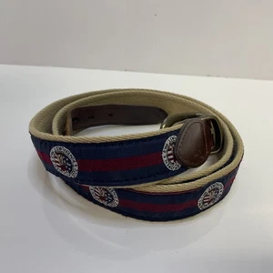 YRI Pinehurst US Open 2005 Golf Gürtel Canvas & Leder Gr. 42/106 Navy Dunkelrot - Bild 1 von 10