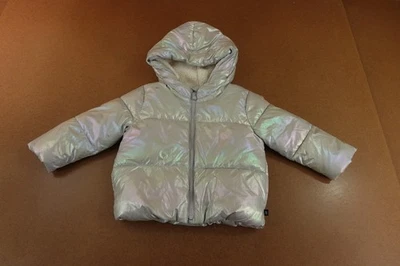 Chaqueta acolchada forrada con capucha iridiscente talla 3 años Baby Gap nueva *defecto Foto 1 de 4
