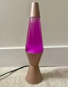 Lava Lamp with Silver Base & Pink Wax 16” Tall Vintage Look (TESTED) & Working - Picture 1 of 5