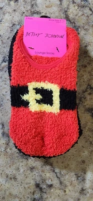 Calcetines Betsey Johnson Salón Tema Navidad Difusos 3 Pares Nuevos con Etiquetas Foto 1 de 3