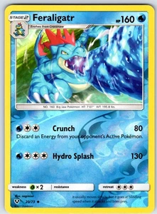 Feraligatr Uncommon Shining Legends Reverse Holo 20/73 LP - Picture 1 of 2