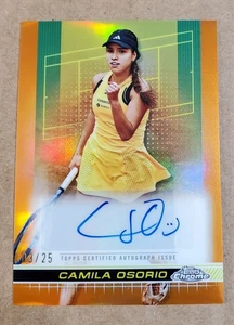 2024 Topps Chrome Camila Osorio SP Orange Refractor Autograph #'d 3/25 - Bild 1 von 2