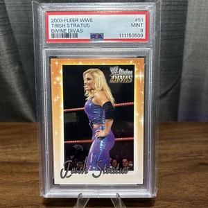 2003 WWE Fleer Divine Divas TRISH STRATUS Card #51 Orange PSA 9 Mint Pop 3 - Picture 1 of 3
