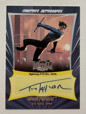 2025 Skybox Metal Universe Batman Creators Autographs Nightwing Tom Taylor Auto - Image 1 of 2