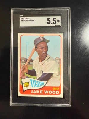 1965 TOPPS HI #547 JAKE WOOD Detroit Tigers SGC 5.5 - Image 1 of 2