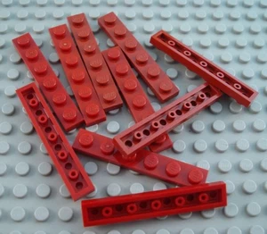 LEGO Lot of 10 Dark Red 1x6 Plate Pieces - Picture 1 of 1