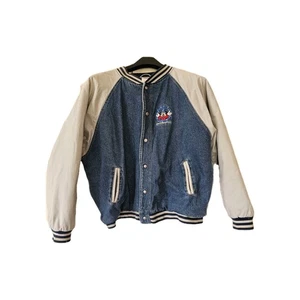 Chaqueta Universitaria Denim Vintage Walt Disney World Grande Bordada Hechicero Mickey - Imagen 1 de 13