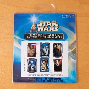 Star Wars 2002 tatuajes temporales - 6 tatuajes - Anakin Obi-wan R2D2 Fett - Imagen 1 de 2