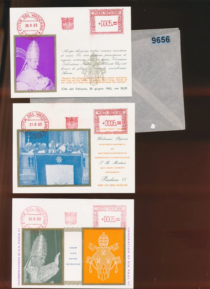 VATICANO - 3 HOJAS ENVIADAS 1963 - #9656 Foto 1 de 1