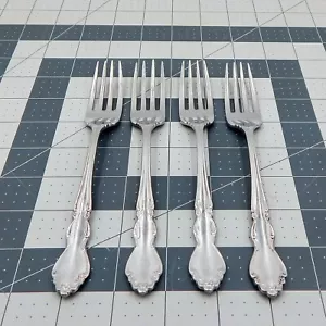Oneida DOVER Esstisch Gabeln Erbstück Würfel Edelstahl Besteck glänzend Set/4 - Bild 1 von 11