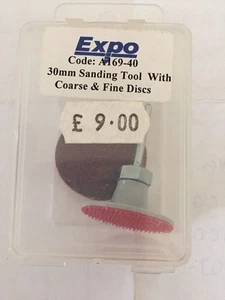 30mm Sanding Tool With Coarse And Fine Discs - Picture 1 of 3