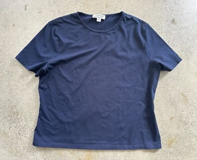 Top vintage St. John Sport por Marie gris liso azul marino talla M hecho en EE. UU. Foto 1 de 4