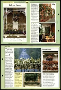 Balcony Design #33 Display - Success With House Plants 1990 Fold-Out Card - Picture 1 of 1