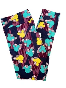 LuLaRoe TC Tall & Curvy Mickey Mouse Disney Leggings - Picture 1 of 2