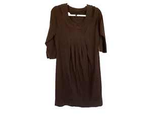 Madison Women's Dress Size L Brown 3/4 Sleeve Shift Dress - Picture 1 of 7