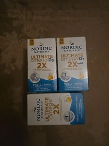 3 New Nordic Naturals Ultimate Omega-D3 2X & Omega 2x Exp. 01/27+ - Picture 1 of 2