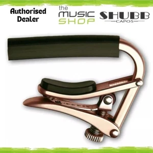 Shubb Capo Royale Steel String Guitar Capo, Rose Gold - C1G-ROSE - Foto 1 di 3