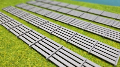 3D-SCALE 5 Stück H0 Beton Sichtschutzzaun Set 1:87 Zaunelement Gartenzaun Bahnabsperrung