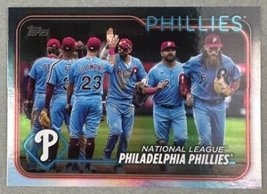 2024 Topps Series 1 Rainbow Foil #126 Philadelphia Phillies Team Card - Picture 1 of 2