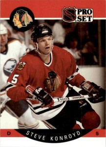 Steve Konroyd 1990-91 Pro Set #52 Chicago Blackhawks
